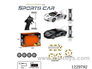2.4G 4WD RC Police Drift Car w/ Lights + w/ Charging Stake + Included Battery