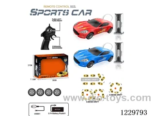 2.4G 4WD RC Police Drift Car w/ Lights + w/ Charging Stake + Included Battery