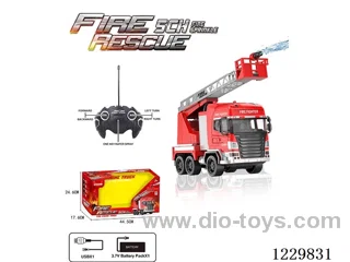 5ch Sprinkler Fire RC Vehicle + Lights + Sound (Included Battery) USB Cable