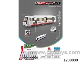 City Subway Train 8PCS-Inertia with Lights