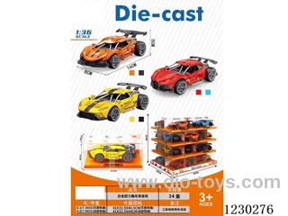 pull back alloy car with sound effects included 3*AG3 - no spinning wheel