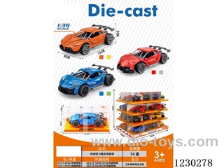 pull back alloy car with sound effects included 3*AG3 - no spinning wheel