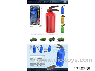 Fire extinguisher storage + 4PCS free wheel military cars
