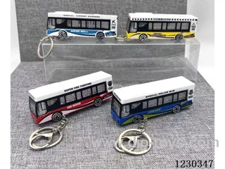 1:64 Free Wheel Alloy Bus Key Chain