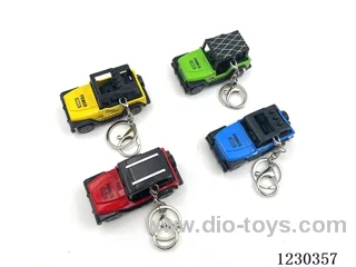1:64 Pull Back Alloy Colorful Off-Road Vehicle Key Chain