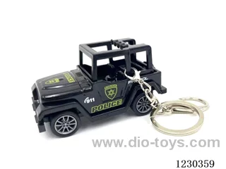 1:64 Pull Back Alloy Police Off-Road Vehicle Key Chain
