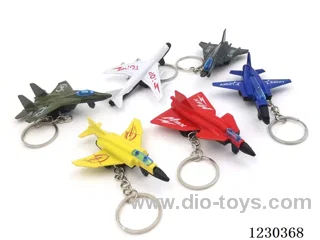 1:64 Free Wheel Alloy Small Airplane Key Chain