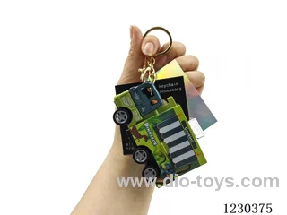 1:64 Alloy Pull Back Window Opening Dinosaur Car Key Chain