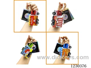 1:64 Alloy Pull Back Window Opening Food Truck Key Chain
