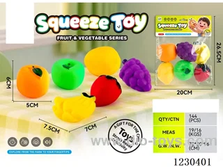 Rubber BB Whistle 6 Fruit Varieties