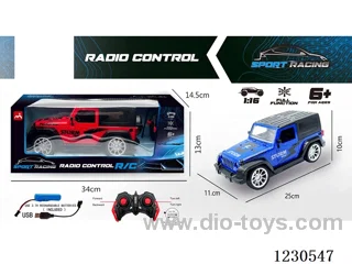 1:16 Off-road Jeep 4ch RC Car (battery included, red/blue)