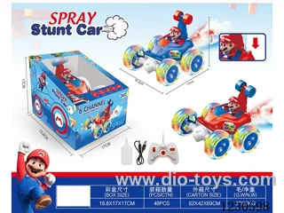 rc stunt car with spray included battery