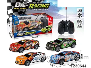4CH 27MHZ Tin RC Car, battery not included, 4 models mixed