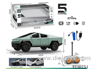 27MHZ 1:30 5ch New Energy Tesla RC Car with Battery Included
