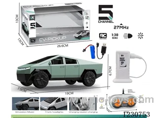 27MHZ 1:30 5ch New Energy Tesla RC Car + Charging Station Included Battery