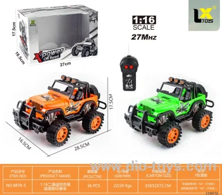 27MHZ 1:16 2ch RC Jeep Convertible Racing Car No Battery Included