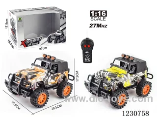27MHZ 1:16 2ch RC Jeep Full Cover Racing Car, Battery Not Included