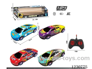 27MHZ 1:24 4ch Rally racing alloy RC car with lights, battery not included
