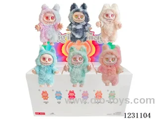 6-inch plush rubber LABUBU doll blind box (multi-style mix)
