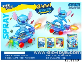 B/O Stunt Scooter W L/M/spray
