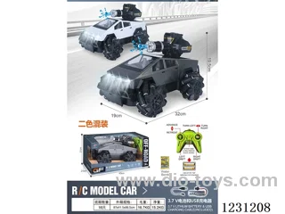 2.4G 1:12 Tesla Cybertruck RC car with lights and water gun (battery included)