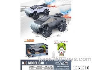 2.4G 1:12 Tesla Cybertruck RC car with lights and spray (battery included)