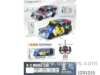 4ch Mercedes-Benz Graffiti RC Car with Lights 1:16 + Charging Station (battery included)