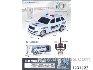 4ch Land Rover RC Police Car with Lights 1:16 + Charging Station (Battery Included)