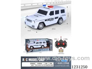 4ch RC Police Car with Lights 1:16 (battery included)