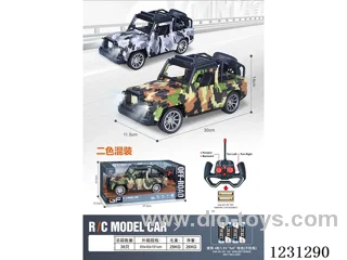 4ch camouflage RC car with lights 1:14 (battery not included)