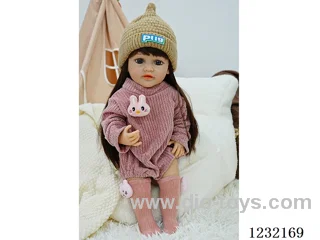 55cm Reborn Doll Soft Rubber High Simulation Baby Doll - Intelligent Dialogue Model with Gravity Sensing