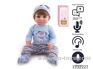 55CM Reborn Doll Advanced Painting Craftsmanship (Wig) Full Body Soft Rubber/Baby Bottle/Magnetic Pacifier/Diaper/Birth Card/Language Dialogue/Repeat Function