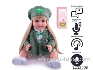 55CM Reborn Doll Advanced Painting Craftsmanship (Wig) Full Body Soft Rubber/Baby Bottle/Magnetic Pacifier/Diaper/Birth Card/Language Dialogue/Repeat Function
