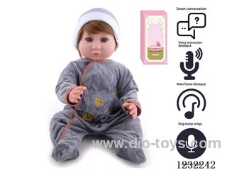 55CM Reborn Doll Advanced Painting Craftsmanship (Wig) Full Body Soft Rubber/Baby Bottle/Magnetic Pacifier/Diaper/Birth Card/Language Dialogue/Repeat Function