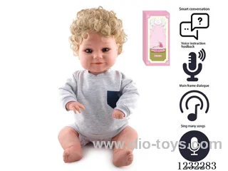 60CM Reborn High Simulation Baby Doll (Wig) Full Body Soft Rubber/Baby Bottle/Magnetic Pacifier/Diapers/Birth Card/Language Dialogue/Repeat
