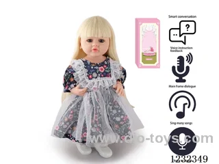 55CM Reborn High Simulation Baby Doll (Wig) Full Body Soft Rubber/Baby Bottle/Magnetic Pacifier/Diaper/Birth Card/Language Dialogue/Repeat
