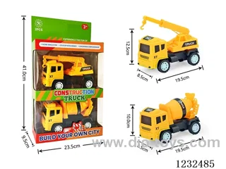 Inertial engineering truck crane + mixer truck