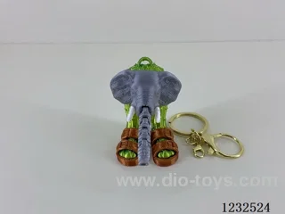 6CM Elephant Shoes Keychain with Gold Ring
