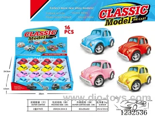 Alloy Pull Back Vintage Car 16PCS