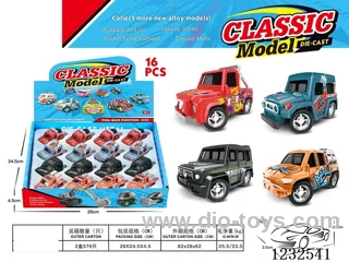 Alloy pull-back off-road car 16PCS