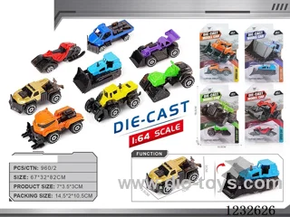 1:64 Alloy Free Wheel Car(PCS)