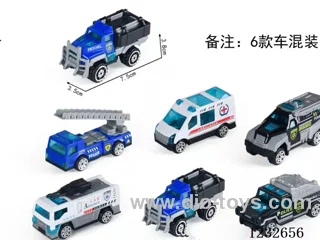 Alloy Police Car -free wheel