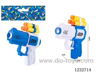 Solid Color EVA Soft Gun + 3 Soft Bullets (6CM)
