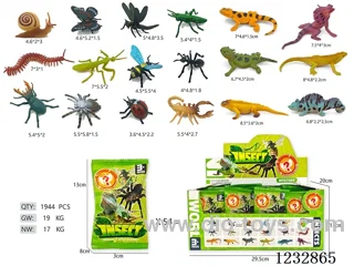 Solid Model Insect Lizard Blind Bag 54PCS