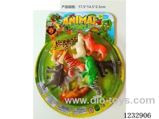 PVC spray-painted wild animals 10PCS