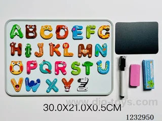 Double-Sided Magnetic Whiteboard with 26 English Animal Letters (Double-Sided Iron Plate)