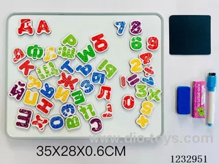 Double-Sided Magnetic Whiteboard with 48 Russian Letters + Numbers (Double-Sided Iron Plate)
