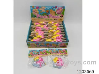 Soft Rubber 24-Piece Lollipop Cat Paws Squeeze Toy