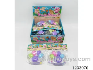 Soft Rubber 12-Piece Transparent Base Colorful Large Cat Paws Squeeze Toy