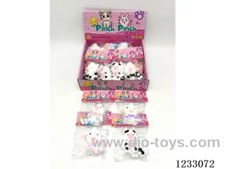 Soft Rubber 16-Piece Cow Squeeze Toy